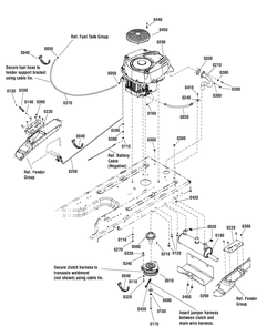 Engine Group - 21hp Briggs And Stratton (7502254) Diagram and Parts List for 107280063-7800753A,ZTS7000 2011 Briggs and Stratton Lawn Tractor Accessories